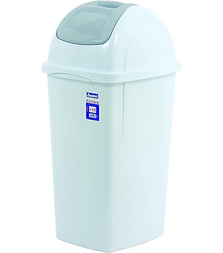 Cestino Rifiuti Classificato Con Coperchio Basculante - Plastica PP, 10 Litri, Colore Cachi, Per Casa/Ufficio - 2