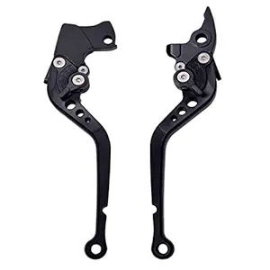 R.J.VON - Bike 6 Position Adjustable Brake Clutch Levers Black -Bajaj Pulsar 200NS,200AS,200RS