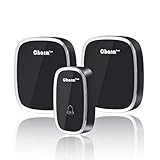 Sonnette sans Fil de Porte, Kit de Carillon Électrique Étanche à 280 Mètres de Portée avec LED Bleu et 36 Mélodies au 4 Niveau Volumes pour Bureau, Maison, Classe, Hôtel, Hopital