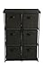 Produktbild Home-Like 6 Schubladen Organizer Unit Stoff Chest Cabinet Ideal zum Speichern von Kleidung Unterwäsche Jeans Dokumente Bücher Towers 63.5x33.5x96.5cm (6 Schublade-Schwarz)