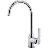 TEKA Single-lever kitchen faucet with swivel spout, ceramic disc cartridge and anti-scaling aerator, flexible hoses 3/8", IN
