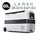 Produktbild Kievy Kühltaschen & -Boxen 36/50/60 l Auto kühlschrank Kompressor tragbare Mini gefrierschrank12 / 24v, 220 v Auto nach Hause dual-use-mobiler kühlschrank Camping gefrierschrank (Size : 60l)