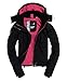 Produktbild Superdry Damen Arctic Hooded POP Zip SD-Windcheater Jacke, Mehrfarbig (Black/Raspberry 27B), 44