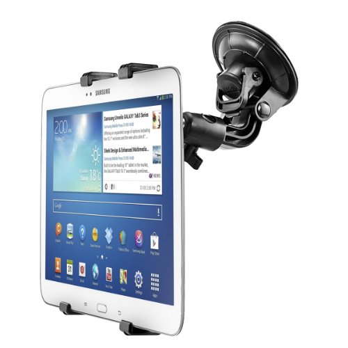 kwmobile KFZ Scheiben Halterung für Samsung Galaxy Tab 3 10.1 – PKW Auto Halter mit Saugnapf in Schwarz + Ladegerät - 2