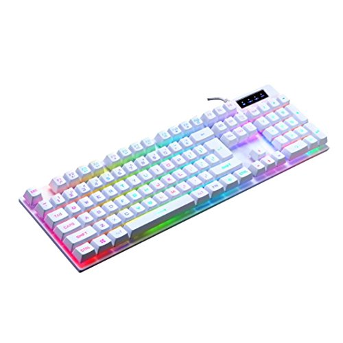 Preisvergleich Produktbild Kaiki USB verdrahtete beleuchtete bunte LED-Hintergrundbeleuchtung Metal Gaming Keyboard