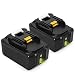 Produktbild DheTech 2x BL1850B 18V 5.0Ah Lithium Ersatzakku kompatibel mit Makita akku BL1850 BL1860 BL1840 BL1830 BL1820 LXT-400 mit LED Ladeanzeige