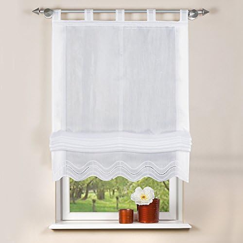 Home fashion Batiste 79252-801 Roman Blind 140 x 100 cm White