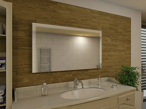 Badspiegel mit Beleuchtung Seattle M91L3: Design Spiegel für Badezimmer, beleuchtet mit LED-Licht, modern – Kosmetik-Spiegel Toiletten-Spiegel Bad Spiegel Wand-Spiegel - 2