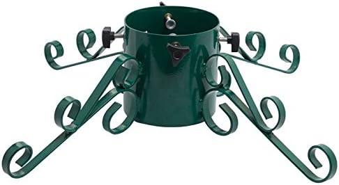 Green Wrought Iron Scrolled 6 inch 15 Centimeter )Christmas Tree Stand