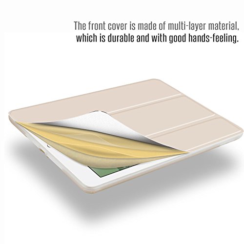iPad Pro 10,5 Hülle, Infiland Ultra Smart Slim Lightweight TPU Schutzhülle Cover für Apple Neu iPad Pro 10,5″ Display 2017(mit Auto Schlaf / Wach Funktion)(Goldene) - 2
