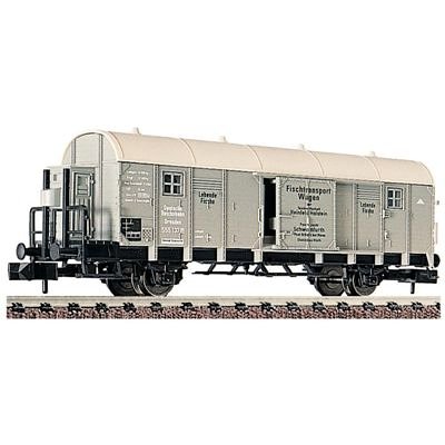 Preisvergleich Produktbild Fleischmann piccolo 8307 - Gedeckter Güterwagen Lebende Fische, mit Bremserhaus