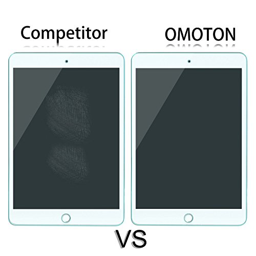 OMOTON Panzerglas Displayschutzfolie für iPad mini 4 mit [Apple Bleistift kompatibel ] [9H Härte] [Kristall-klar [kratzfest] [Luftbläschen-frei] [Lebenslage Garantie] - 7