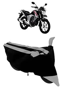 ABORDABLE Water Resistant Dustproof Bike Cover Compatible with Honda Unicorn Dazzler All Weather Quality Fabric (Grey)