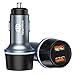 Produktbild DesertWest Kfz-Ladegerät, 2 USB-Anschlüsse, 12 V/18 W, QI-Zertifiziert, kompatibel mit iPhone XS/XR/XsMax,Samsung Galaxy S9/S8/S7 und Anderen iOS, Android Smartphones und Tablets
