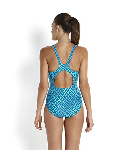 Speedo Damen Badeanzug Monogram Muscleback mit Allover-Print - 3