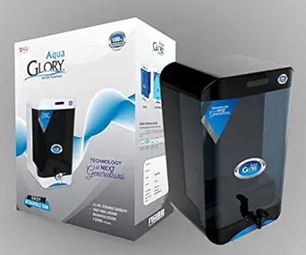 Water Quality Aqua Glory Active Copper With RO + UV + UF + TDS Controller Ro Water Purifier Black Premium (Made In India), 12 Liter