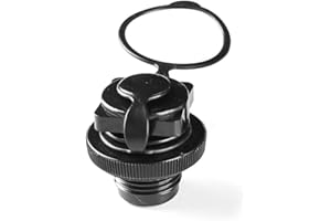 TDCUIZENT Inflatable Boat Air Valve Nozzle Cap Replacement PVC Screw Thread Adapter Compatible with Raft Mattress Airbed Pool Canoe Rubber Dinghy Quick Inflation Anti-Leak Design 2 Pack Black(1pc)