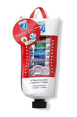 Lefranc Bourgeois - 807572 - Trousse de 10 Tubes 10 ml + 1 Pinceau + 1 Palette