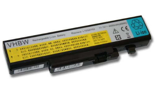 vhbw Li-Ion Akku 4400mAh (11.1V) für Notebook, Laptop Lenovo IdeaPad Y470, Y471, Y570 wie 57Y6625, 57Y6626, L10P6F01, L10S6F01, L10S6Y02.