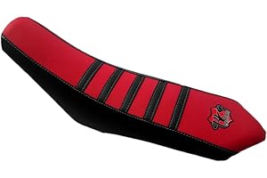 BKS SELLERIE GR BKS SELLERIE - Housse de Selle Moto 50cc sur Mesure BKS One - Rieju MRT SM/Rieju MRT SM Pro/Rieju MRT SM Trophy - Version Supermotard (SM) & Enduro - Modèle Depuis 2009 - Rouge