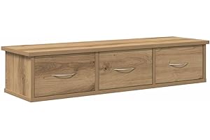 vidaXL Armario de Pared Madera ingeniería Roble Artisan 88x26x18,5 cm, Armario de Pared para TV, Mueble de Pared para TV, Mueble Flotante para TV