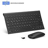 EASY SET-UP:Treiberlose Plug and play Installation,Standard QWERTZ Deutsches Layout.2.4GHz drahtlose Verbindung gibt Ihnen eine Reichweite von bis zu 26 Fuß