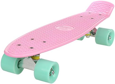 Ceanfly 22 Inch Cruiser 4 wheels Board Outdoor Retro Mini Complete Deck Skateboard for Kids, Boys, Girls, Youths, Beginners