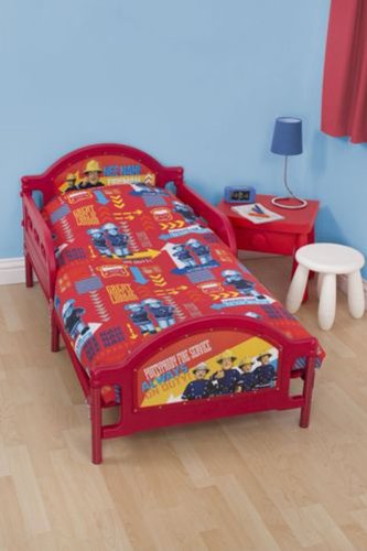Fireman Sam Alarm Boys Junior Toddler Cot Bed Set 4 in 1