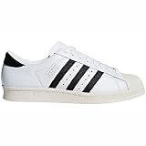  Adidas Original Superstar 80\" Zapatillas Blancas Cuero para Hombre. Sneakers (42 2/3 EU, White/Core Black/Off White)