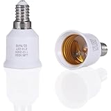 Luminosa E14 to E27 Lamp Socket Adapter Converter Holder for LED Halogen Edison Energy Saving Smart Bulb (Pack of 2) / Conver