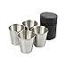 Price comparison product image Stainless Steel Mini Cup Mug. 4pcs Drinking Coffee Beer Tumbler Camping Travel Cup(4pcs)