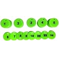 Morel Green Plastic Round Shape Token Coin with Hole USE for Shop, Board Games, Stores, Casino, School.|1 to 100 Numerical Coins.