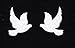 Price comparison product image 30 Die Cut DOVES Crafting Embellishments - White with Swirl Pattern - Great for Weddings