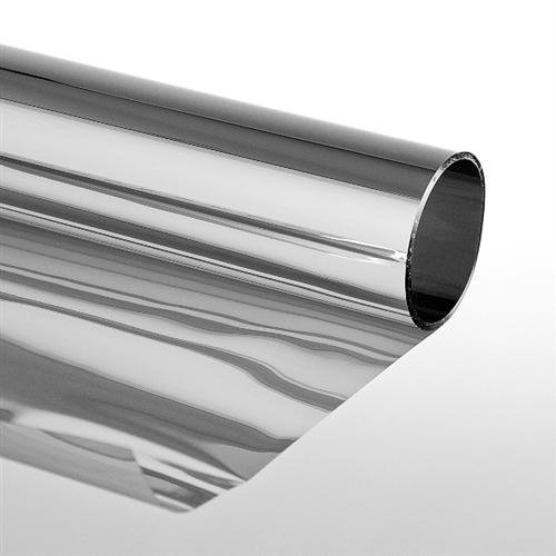 Sonnenschutzfolie "Extrem" mit Spiegeleffekt 152 x 200 cm - Selbstklebend Silber - Spiegelfolie Fensterfolie Tönungsfolie Schutzfolie für Fenster - meterweise wählbar bis zu 30 Meter