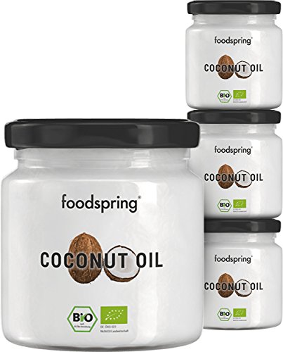 Preisvergleich Produktbild foodspring Bio Kokosöl, 4er-Paket (4x320g)
