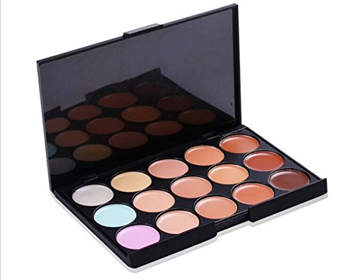 Professional 15 Color Camouflage Facial Concealer Palettes Neutral Contour Cream Makeup set Cosmetic (No,1)