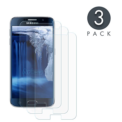 Samsung Galaxy S6 Panzerglas Schutzfolie [3 Stück],Aribest Ultra-klar Panzerglas Schutzfolie für Samsung Galaxy S6 (0.33mm HD Ultra Clear)