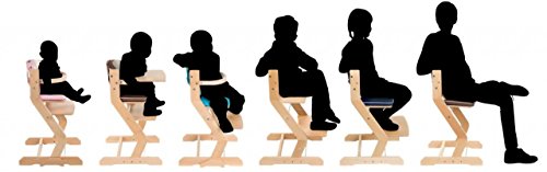 tiSsi® Hochstuhl inkl. Brustbügel, Gurt und Tischplatte Buche natur - 