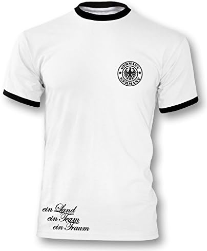 Luckja European Championship Germany Jersey 2016 Fan T-Shirt Vintage Design 5 Mens Crew Neck T-Shirt - White - XX-Large
