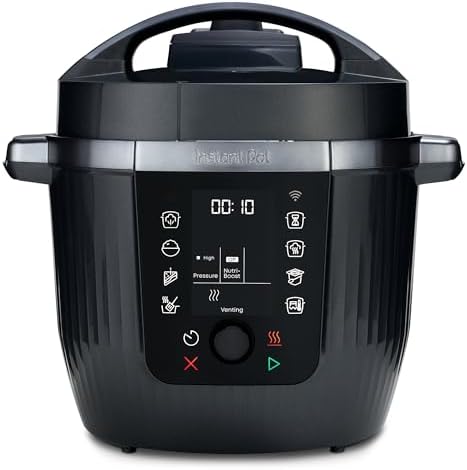 Instant Pot Pro – multicooker 10 in 1 da 5,7L, nero. Cuoce a pressione, cottura lenta, cuociriso, rosola, prepara yogurt, scalda, cuoce a vapore, sous vide, forno, funzione NutriBoost