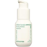 Innisfree Green Tea Hyaluronic Hydrating Serum 30ml for Glowing & Hydrated Skin with Hyaluronic Acid & Jeju Beauty Green Tea,
