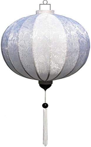 Vietnamese Silk Lantern by Lampionsenzo White Round Lantern