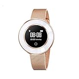 DJym Fitness Tracker, Heart Rate Monitor Tracker Smart Bracelet Activity Activity Tracker Bluetooth Pedometer mit Sleep Monitor Smartwatch Keramik,Brass