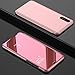 Produktbild FNBK Huawei P20 Lite Hülle Spiegel Cover Mirror Case Flip Schutzhülle Roségold Handyhülle Wallet Handy PC Luxus Bumper Backcover Stand Stoßfest Bookstyle Männer Frauen Handytasche