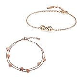 ♦ FARBE: Silber/ Rose Gold-Die edle Armkette/ Fußkette im Silber/ Rose Gold Ton unterstreicht das edle Design.
