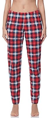Italian Fashion IF Pantalon Bas Pyjama Vêtement d'Intérieur Femme IF180045 (Rouge(Ivia), M)