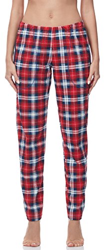 Italian Fashion IF Pantalon Bas Pyjama Vêtement d'Intérieur Femme IF180045 (Rouge(Ivia), M)