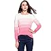 OS10 Women Autumn The New Sweaters Stripe Long-sleeved T-shirt (L, PINK)