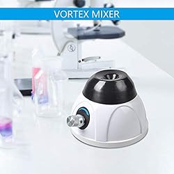 HUKOER Mélangeur Mini Vortex de Laboratoire Capacité 50 ml 0-4000 tr/min Mélangeur à Agitation Vortex, Mélange Rapide pour Tube à Essai de Laboratoire