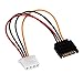 Produktbild Wokee 20cm SATA Strom-Adapter Adapter Serial ATA SATA 15 p auf Festplatte 4 p IDE Netzteil Kabelstecker Wird für die SATA-Übertragung Verwendet 13g InternesSATA Strom-Kabel SATA-Stromkabel